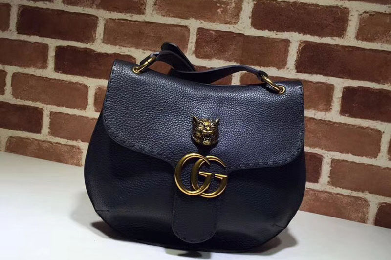 Gucci GG Marmont Leather Shoulder Bag 409154 Black
