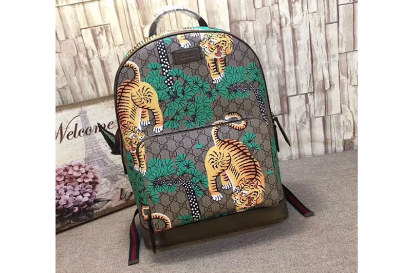 Gucci GG Supreme Canvas Tiger Print Backpack 428027