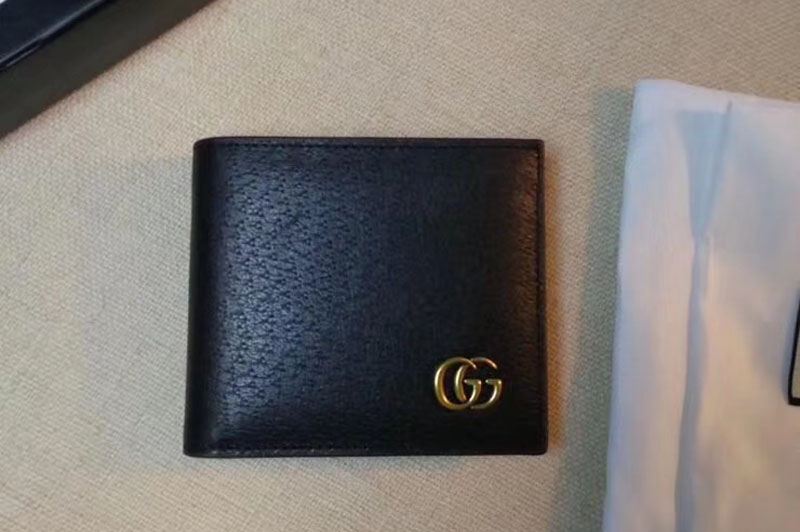 Gucci 428726 GG Marmont leather bi-fold wallet Black