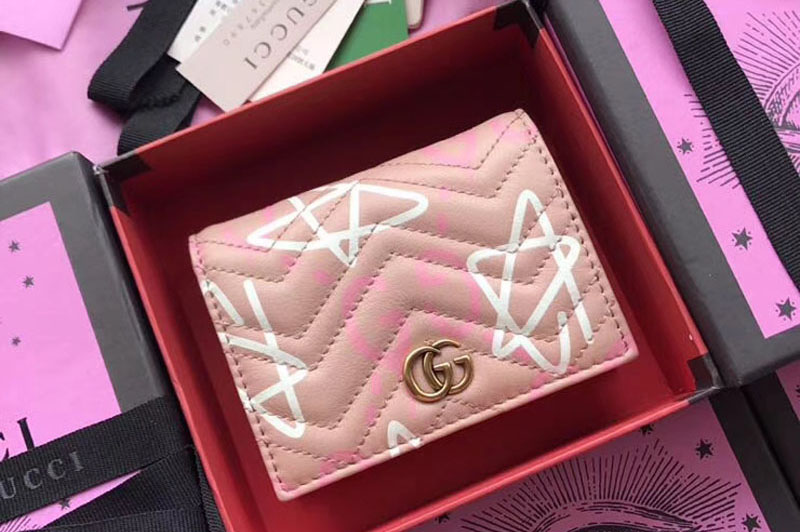 Gucci GucciGhost Card Case 449421 Pink