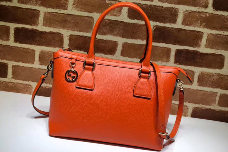 Gucci 449659 2way tote bag bag lady leather Bags Orange
