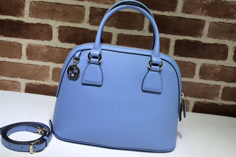 Gucci 449662 GG Calf leather top quality tote bags Light Blue