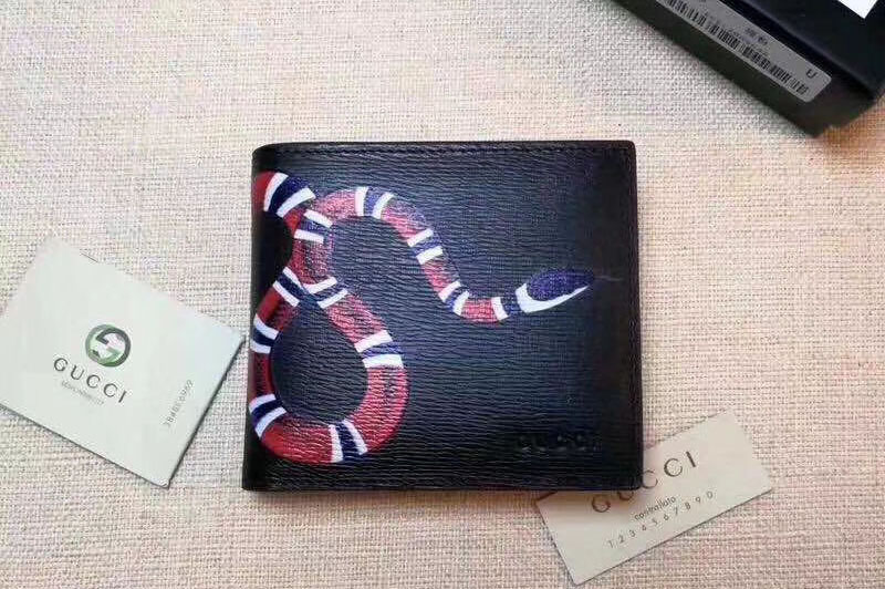 Gucci Snake print Calf Leather wallet 451268