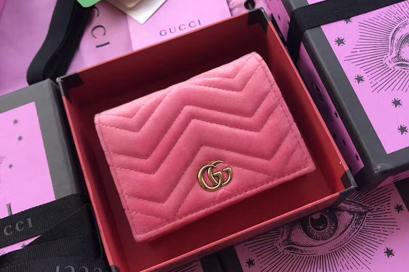 Gucci GG Marmont Card Case 466492 Light Pink