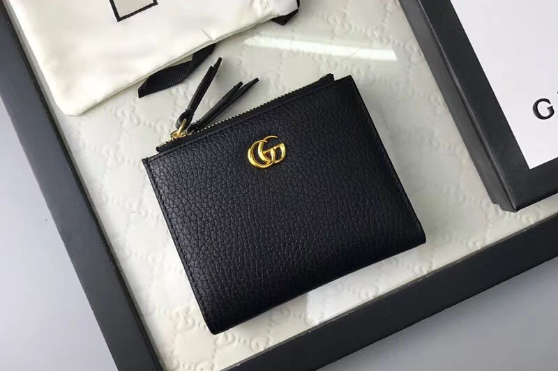 Gucci 474747 Calfskin Leather Wallet Black