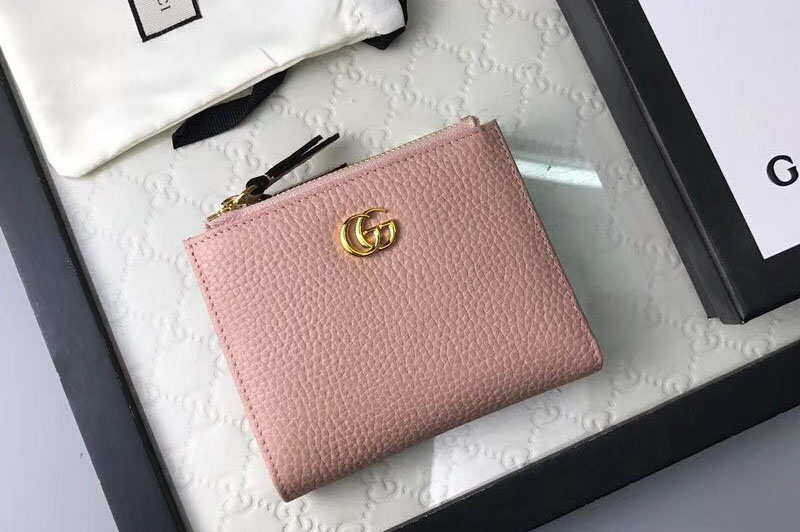 Gucci 474747 Calfskin Leather Wallet Pink