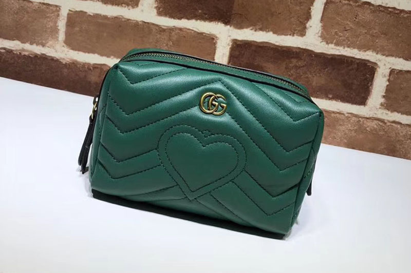 Gucci GG Marmont Cosmetic Case 476165 Green