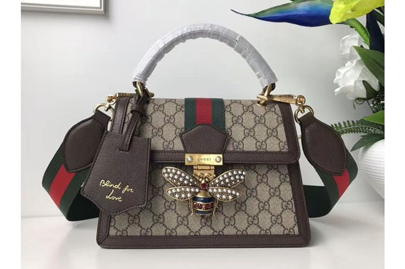 Gucci Queen Margaret GG Small Top Handle Bag Coffee 476541