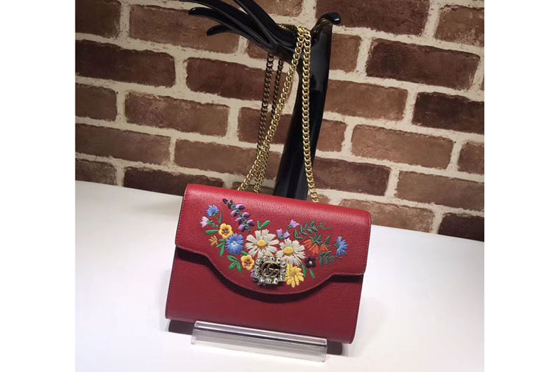 Gucci GG Marmont matelasse mini bag 499314 Red