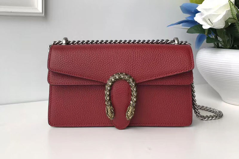 Gucci Dionysus Leather Shoulder Bag 499623 red
