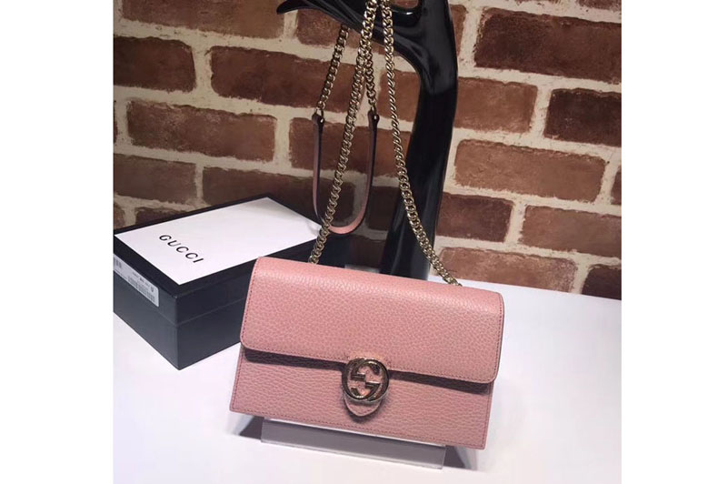Gucci 510314 GG Marmont Leather Crossbody Bags Pink