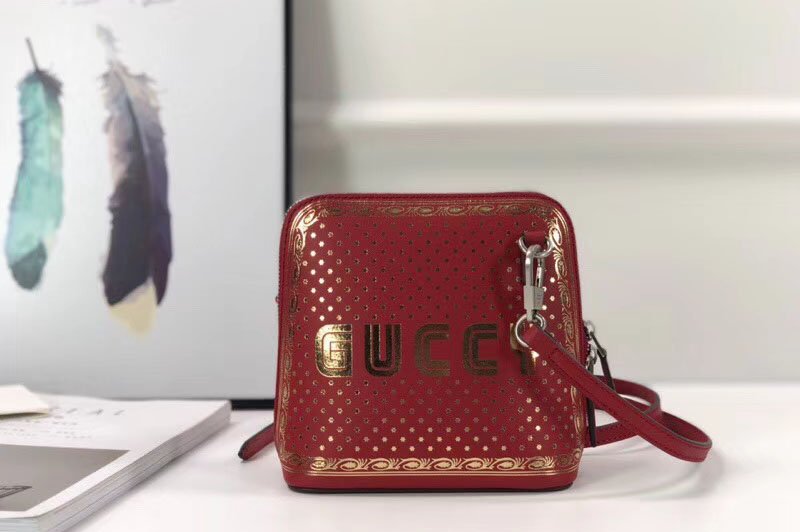 Gucci 511189 Guccy Mini Shoulder Bag Red