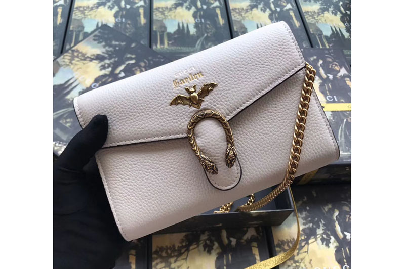 Gucci Garden Bat Calfskin Mini Chain Bag 516931 White