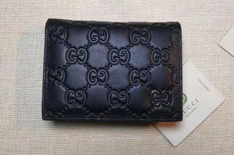 Gucci 522869 Gucci Signature card case Wallets Black