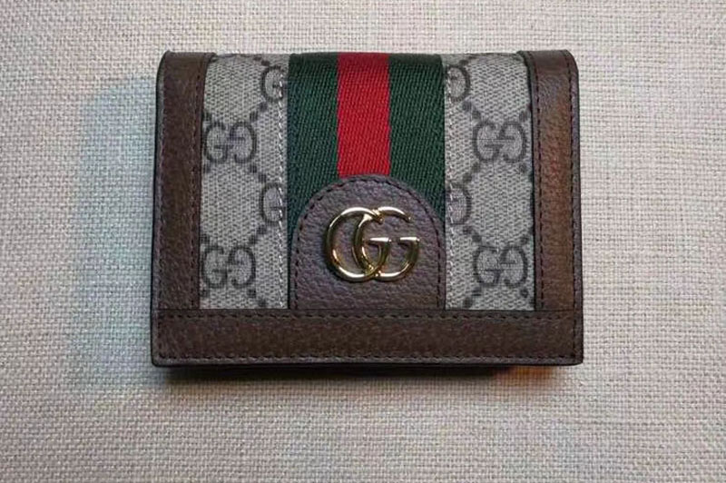 Gucci 523155 GG Supreme Ophidia card case Wallets