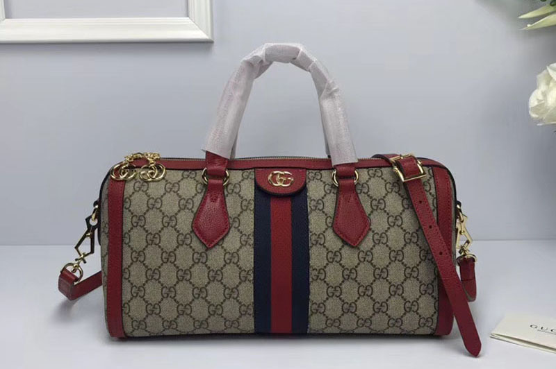 Gucci 524532 GG original canvas ophidia Tote Bags Red