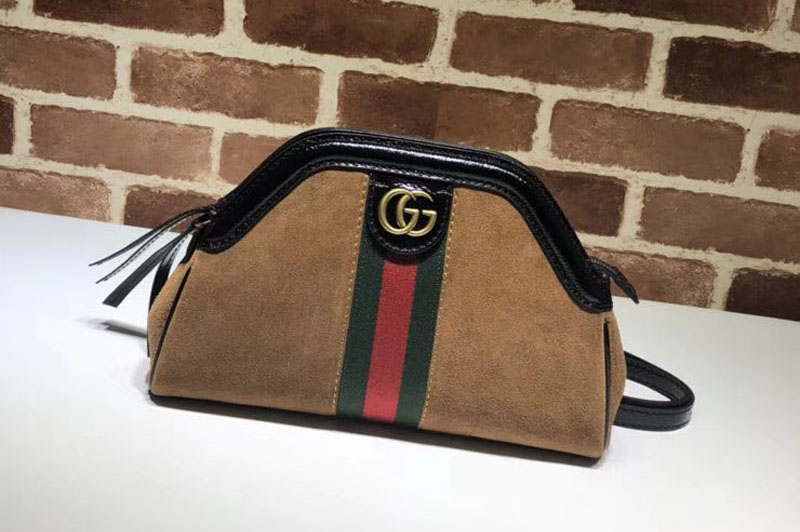 Gucci RE BELLE Suede small shoulder bags 524620 Brown