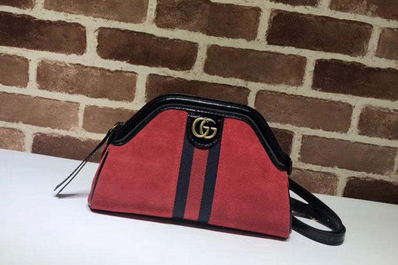 Gucci RE BELLE Suede small shoulder bags 524620 Red