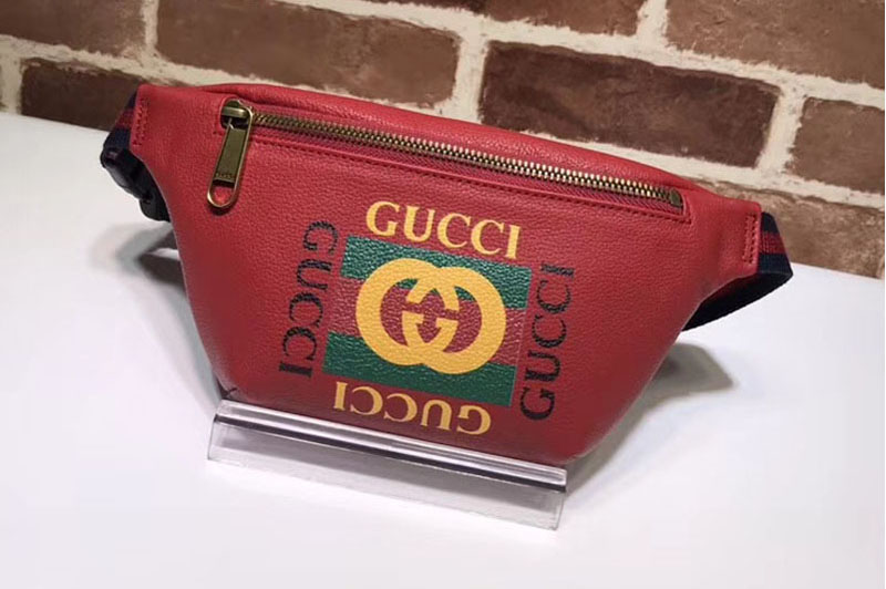 Gucci Print small belt bag 527792 Red