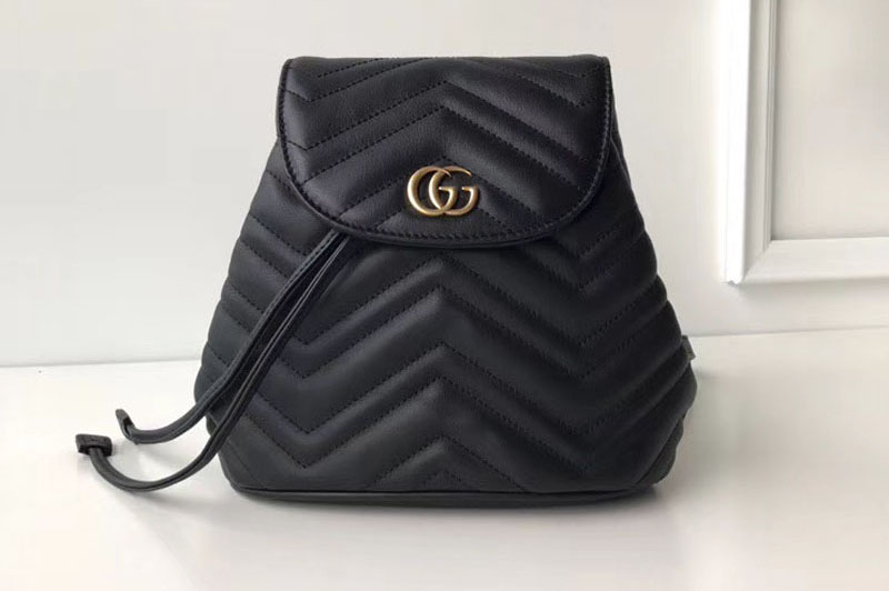 Gucci 528129 GG Marmont matelasse backpack Black