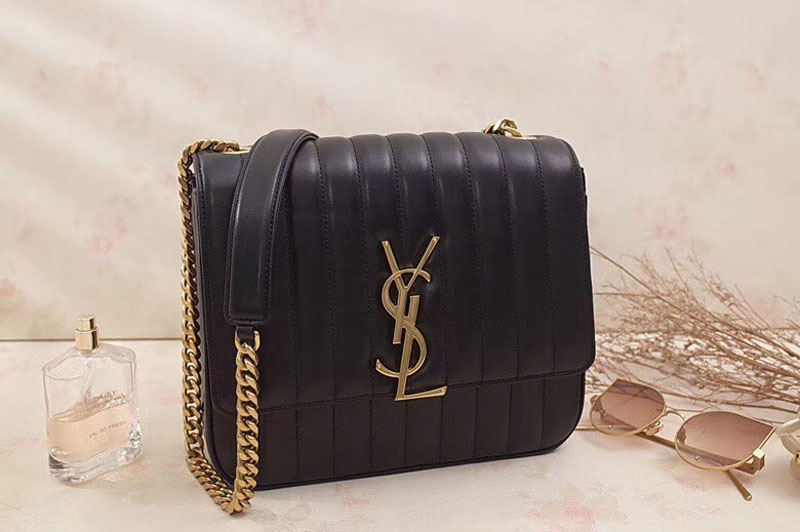 Saint Laurent Large Vicky Bag in Original Leather 532595 Black