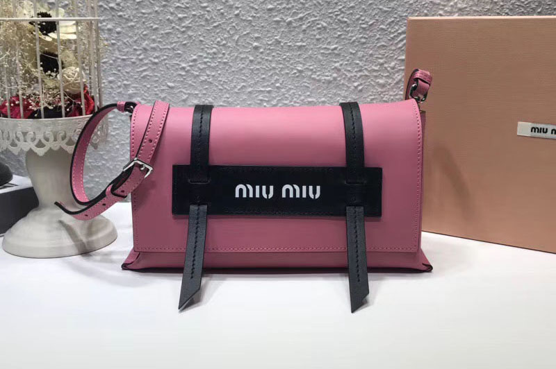 Miu Miu 5BD075 Grace Lux leather shoulder bags Pink