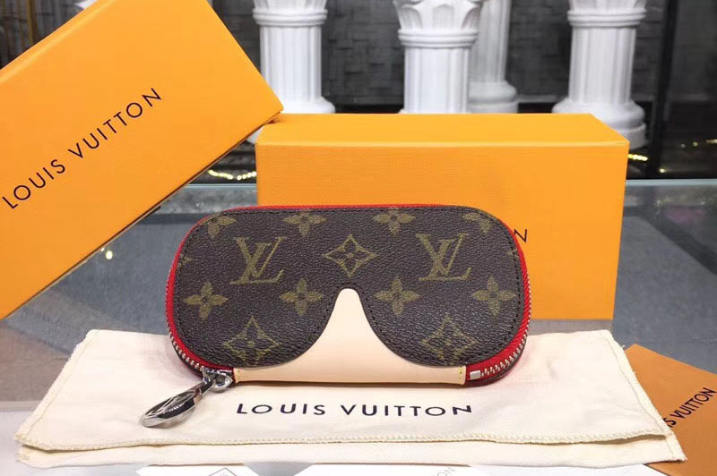 Louis Vuitton GI0196 LV Glasses Cases Emilie Monogram Canvas And VVN Leather Red