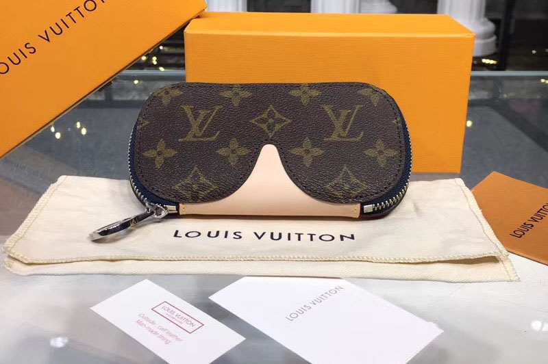 Louis Vuitton GI0197 LV Glasses Cases Emilie Monogram Canvas And VVN Leather Navy Blue
