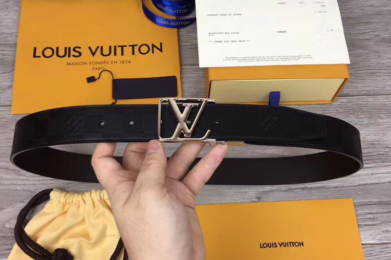 Louis Vuitton M0029Q LV City 35mm Reversible Belt Damier Infini Leather Silver Buckle