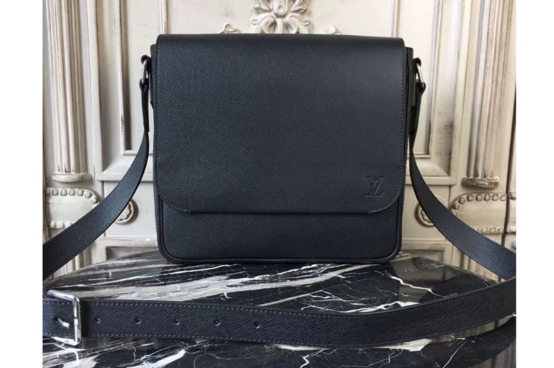 Louis Vuitton M30619 Taiga Leather Roman PM Bags Black