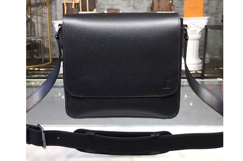 Louis Vuitton M32726 LV Roman pm Taiga Leather Bags Black