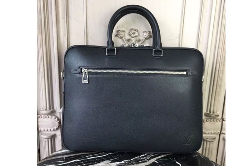 Louis Vuitton M30643 Porte Documents Business Taiga Leather Bags Black