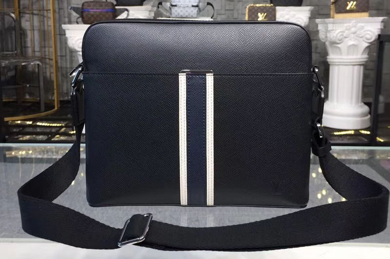 Louis Vuitton M34411 Anton Messenger PM Taiga leather Bags Black
