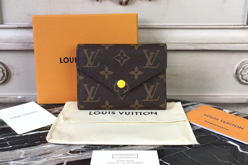 Louis Vuitton M41938 Monogram Canvas Victorine Wallet Lemon