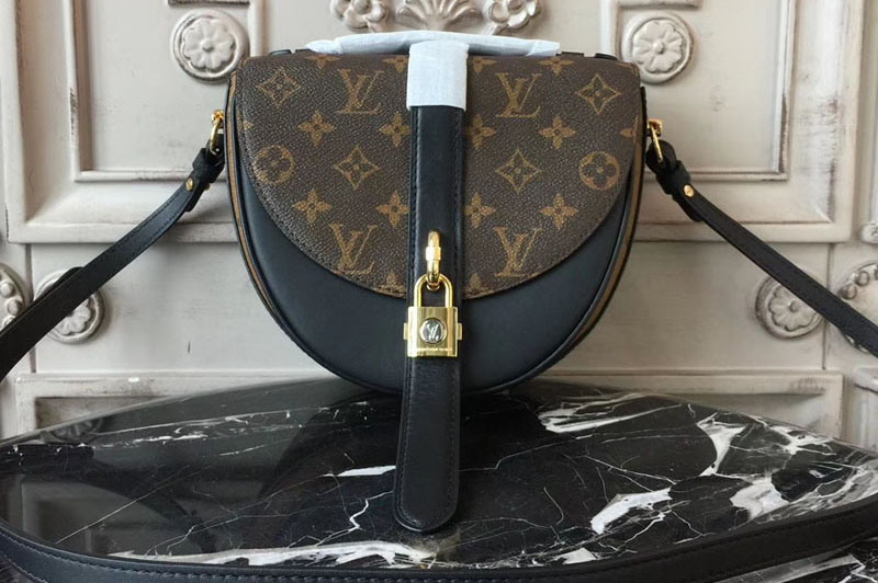 Louis Vuitton M43590 Chantilly Lock Monogram Canvas Bags Black