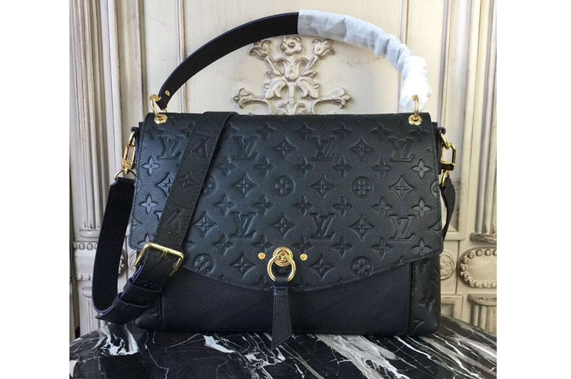 Louis Vuitton M43616 Blanche MM Monogram Empreinte Bags Black