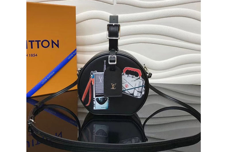 Louis Vuitton M43659 LV Epi Leather Petite Boite Chapeau Bags Black