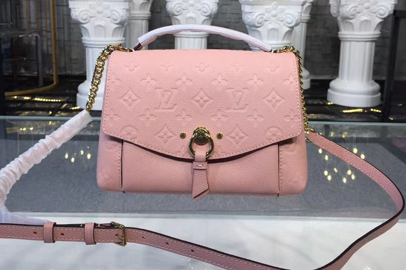 Louis Vuitton M43674 LV Blanche BB Monogram Empreinte Leather Bags Pink