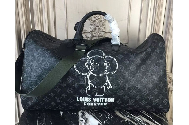 Louis Vuitton Keepall 50 Bandouliere Monogram Eclipse canvas Travel Bags
