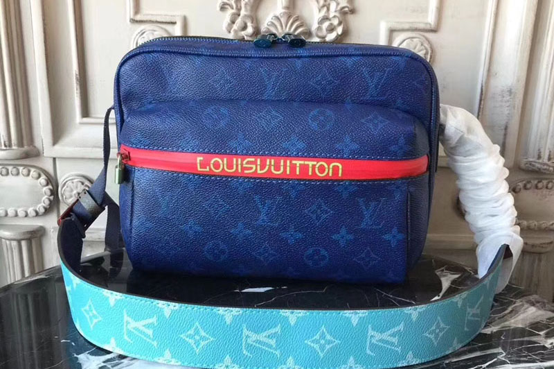 Louis Vuitton M43843 Messenger PM Monogram Bags Blue