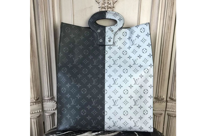 Louis Vuitton M43816 Tote Bags Double Monogram Eclipse canvas Black/Silver