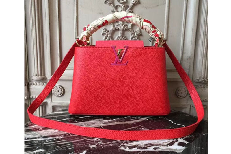 Louis Vuitton M94754 Capucines BB Taurillon Leather Bags Red