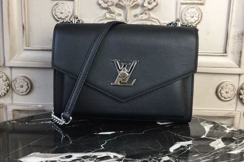 Louis Vuitton M51418 Mylockme BB Lockme Calf Leather Bags Black