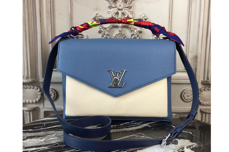 Louis Vuitton M51415 MyLockme Soft calfskin Bags Bleu Jean