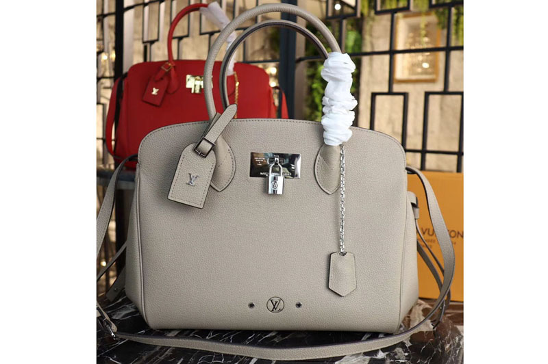 Louis Vuitton M51685 LV Veau Nuage Leather Milla MM Bags Grey