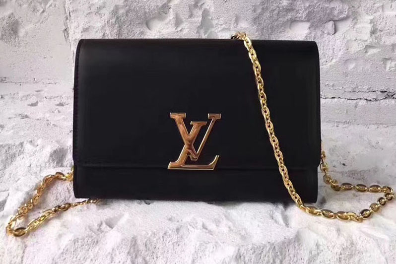 Louis Vuitton M51631 Louise Chain GM Autres Cuirs Bags Black