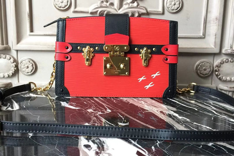 Louis Vuitton M51697 Trunk Clutch Epi Leather Bags Red