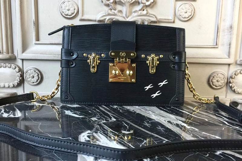 Louis Vuitton M53052 Trunk Clutch Epi Leather Bags Black