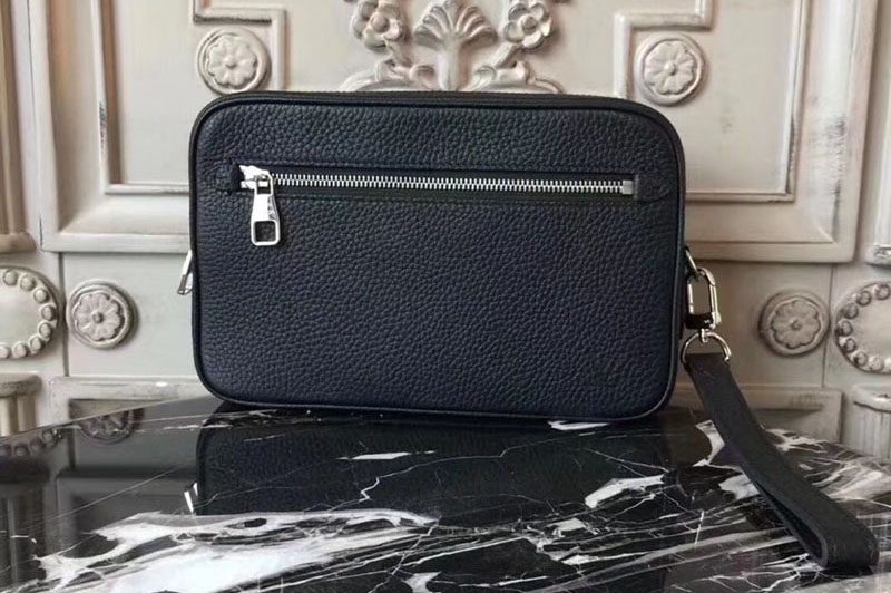 Louis Vuitton M51823 LV Kasai Clutch Taurillon leather Bags Black