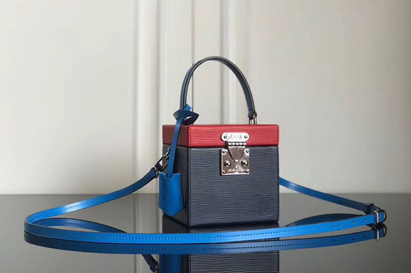 Louis Vuitton M52466 LV Bleecker Box Epi Leather Bags Red/Blue
